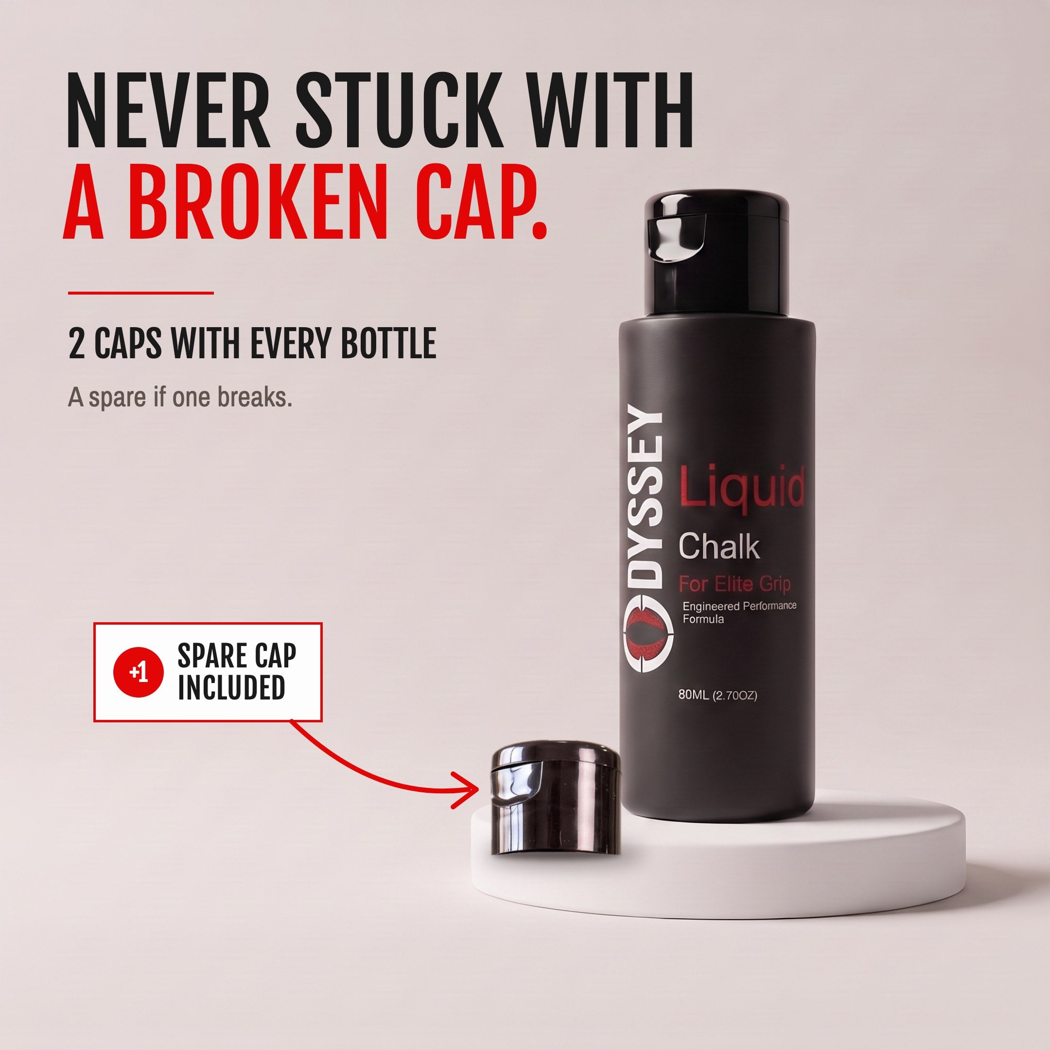 2 caps with every bottle: a spare cap is included in case one breaks